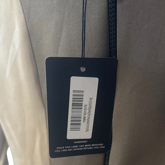 PrettyLittleThing scuba bodysuit beige contrast panel long sleeve size 4 NWT - Picture 7 of 10